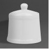 Olympia Whiteware Pier Sugar Bowls with Lids 250ml (6 Pack)