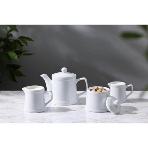 Olympia Whiteware Pier Teapot 500ml (2 Pack)