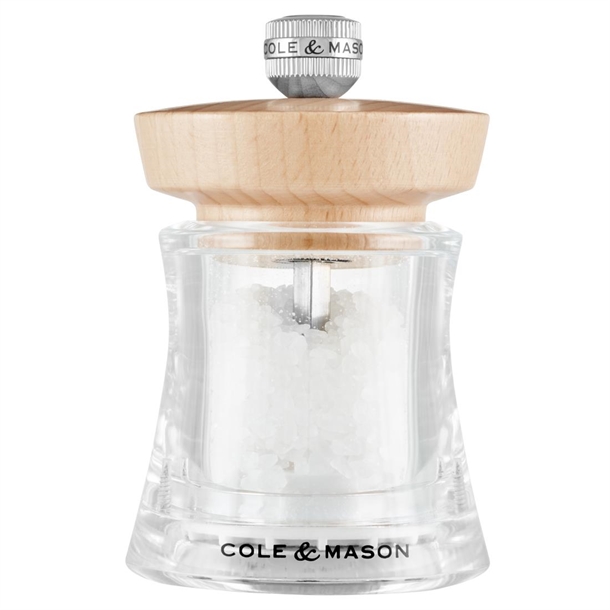 Cole & Mason Holbrorn Salt Mill Natural Beachwood & Acrylic 95mm