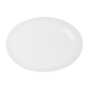 Tablekraft Core Platter Oval Coupe Shape White 355x260x35mm (3 Pack)