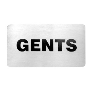 Trenton Gents Wall Sign Stainless Steel 110x60mm