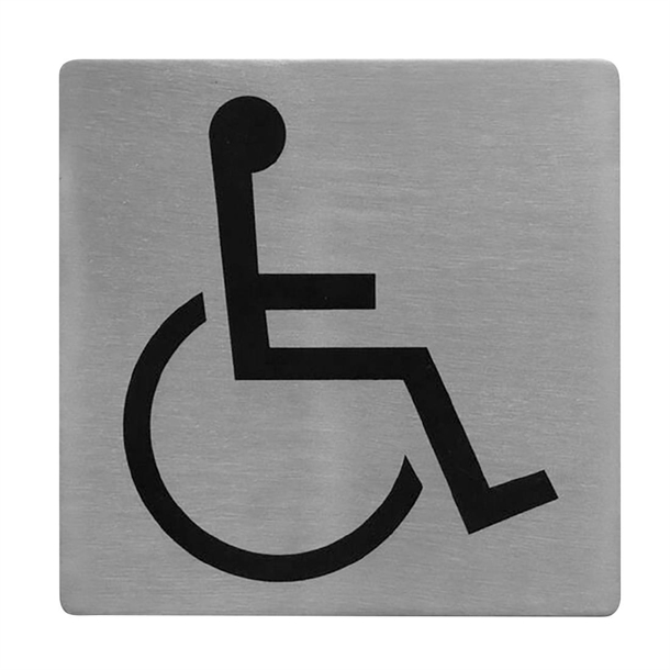 Trenton Accessible Symbol Wall Sign Stainless Steel 130x130mm