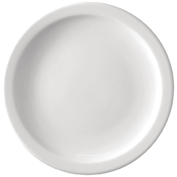 Bulk Buy Olympia Athena Narrow Rimmed Plates 255mm (36 Pack)