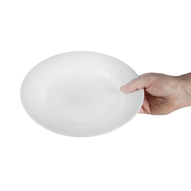 Olympia Athena Wide Rimmed Plates 254mm (12 Pack)
