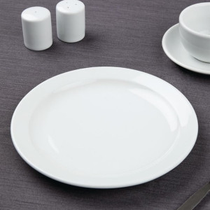 Bulk Buy Olympia Athena Narrow Rimmed Plates 226mm (36 Pack)