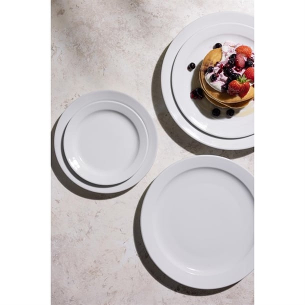 Olympia Athena Narrow Rimmed Plates 255mm (12 Pack)