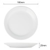Olympia Athena Narrow Rimm (12 Pack)ed Plates 165mm (12 Pack)