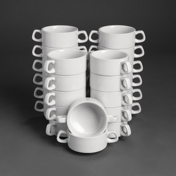 Bulk Buy Olympia Athena Stacking Soup Bowls (24 Pack)