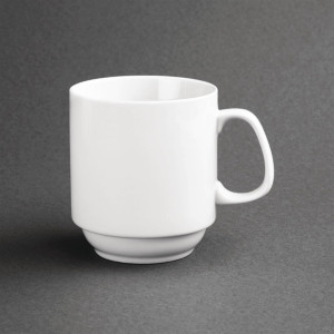 Olympia Whiteware Stacking Mugs 285ml (12 Pack)