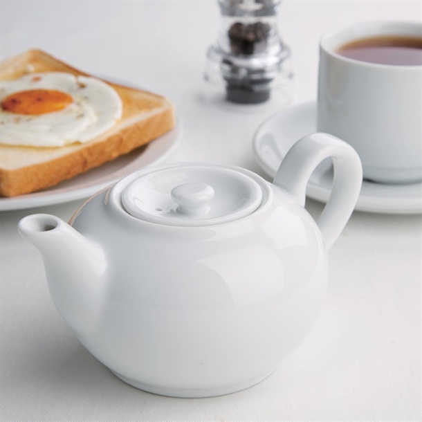 Olympia Whiteware Teapots 426ml (4 Pack)
