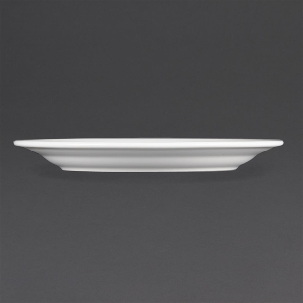 Olympia Whiteware Wide Rimmed Plates 230mm (12 Pack)