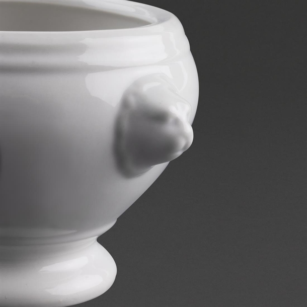Olympia Whiteware Lion Head Soup Bowls 475ml/16.5oz (6 Pack)