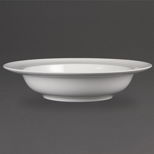Olympia Whiteware Wide Rim Bowls 228mm (4 Pack)