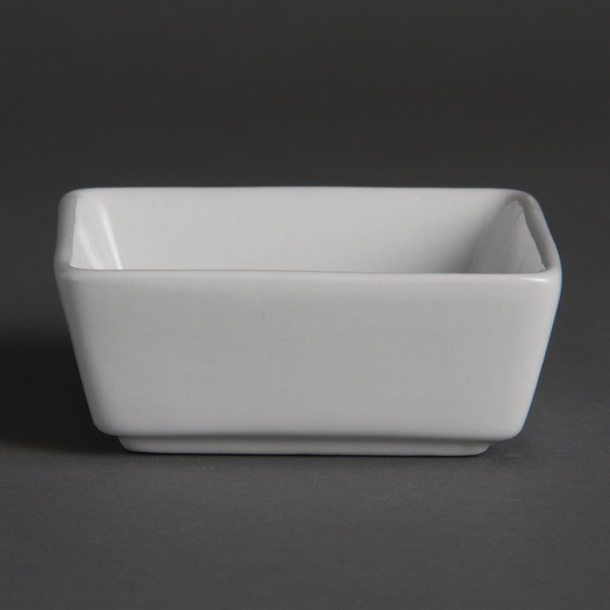 Olympia Whiteware Miniature Square Dishes 85mm (12 Pack)