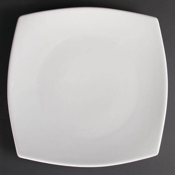 Olympia Whiteware Rounded Square Plates 305mm (6 Pack)