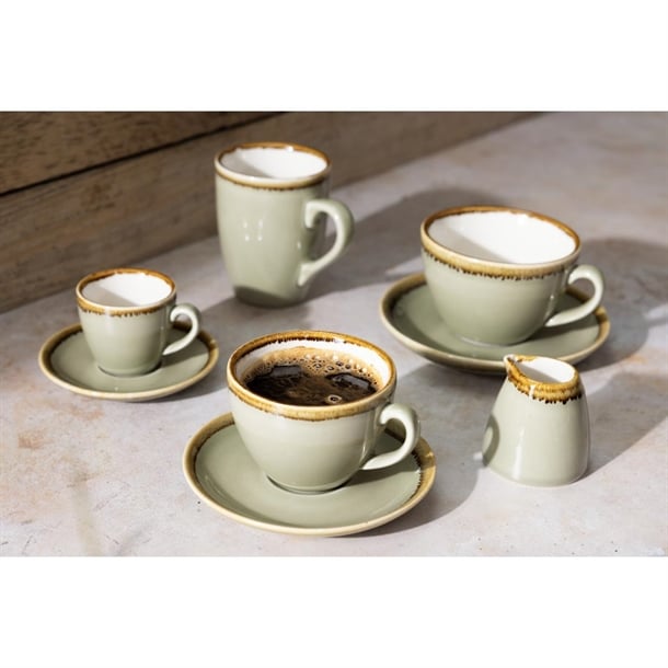 Olympia Kiln Cappuccino Saucer Moss 160mm (6 Pack)