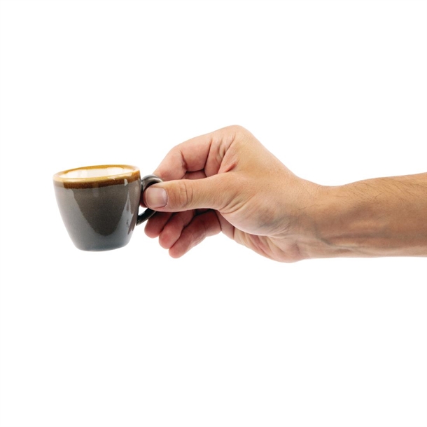 Olympia Kiln Espresso Cups Smoke 85ml (6 Pack)