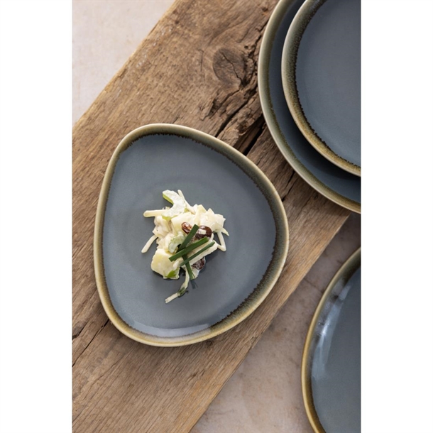 Olympia Kiln Triangular Plate Ocean 165mm (6 Pack)