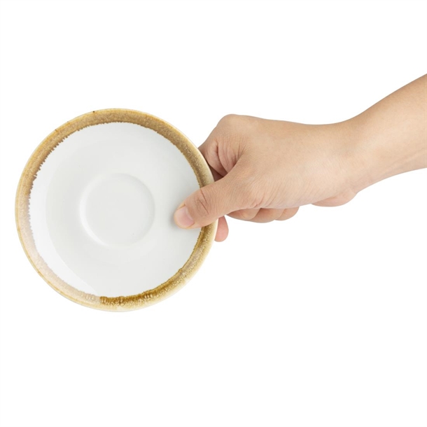 Olympia Kiln Espresso Cup Saucer Chalk 115mm (Pack of 6)