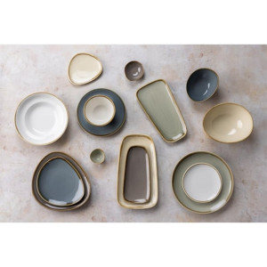 Olympia Kiln Round Coupe Plate Chalk 180mm (Pack of 6)