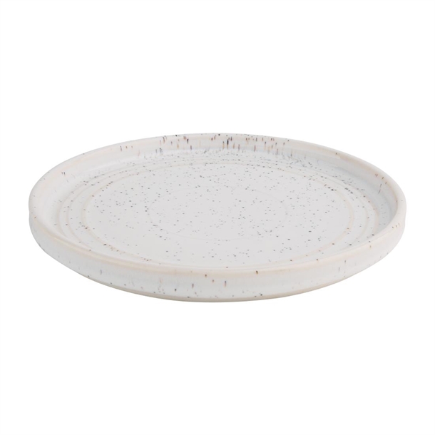 Olympia Cavolo White Speckle Flat Round Plate 180(Ø Pack)mm (6 Pack)