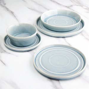 Olympia Cavolo Flat Round Plates Ice Blue 220mm (6 Pack)
