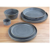 Olympia Cavolo Flat Round Bowls Charcoal Dusk 143mm (6 Pack)