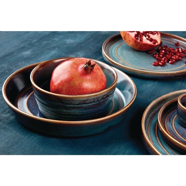 Olympia Cavolo Flat Round Bowls Iridescent 143mm (6 Pack)