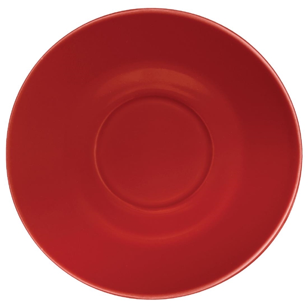 Olympia Cafe Saucer Red (Fits GK073 & GK076) - 158mm (12 Pack)