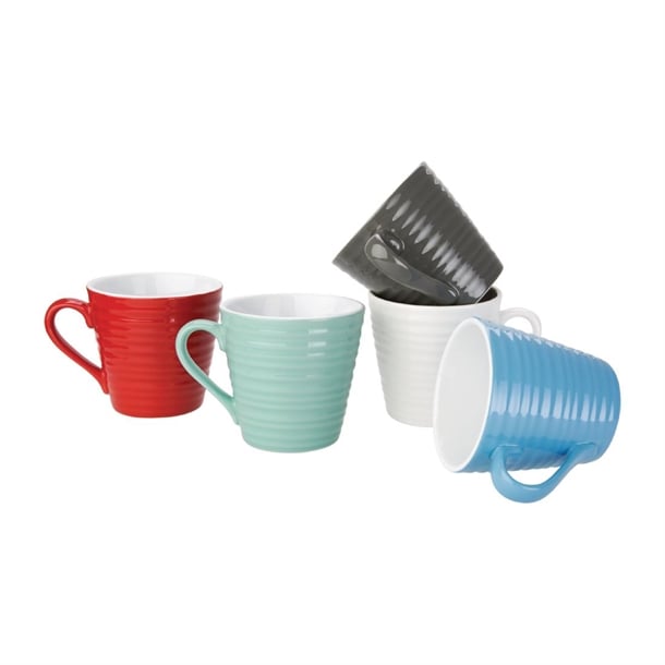 Olympia Cafe Mug Blue Ripple - 340ml (Box 6)