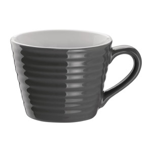 Olympia Cafe Mug Charcoal Ripple - 230ml (6 Pack)