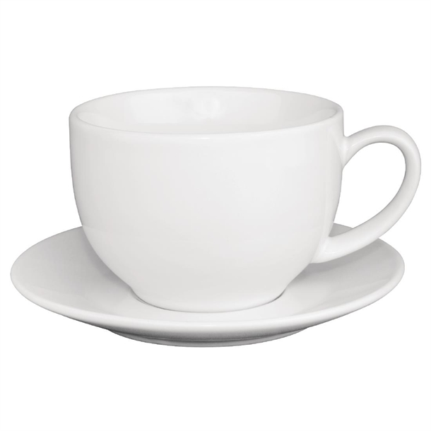 Olympia Cafe Cappuccino Cup White - 340ml (12 Pack)