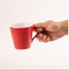 Olympia Cafe Mug Red Ripple - 340ml (Box 6)