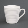 Olympia Cafe Mug White Ripple - 340ml (Box 6)