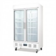 Polar Two Door Upright Display Cabinet 944Ltr White